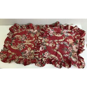 2 Ralph Lauren DANIELLE MARSEILLES 2 Throw Pillow Covers Cottage Floral Ruffle